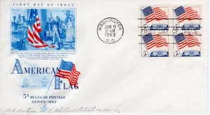 5 CENT REGULAR POSTAGE - AMERICAN FLAG - 1963 - DC1618 - Picture 1 of 1