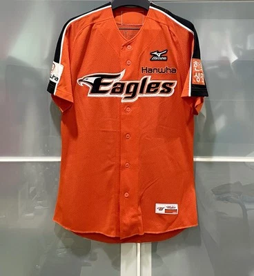 CAMISETA DE JUEGO DE BÉISBOL MIZUNO KBO HANWHA EAGLES AUTÉNTICA COREA FIRMADA #54 L Foto 1 de 4