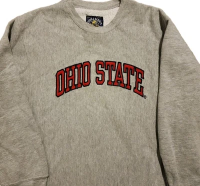 De Colección Universidad Estatal de Ohio Steve & Barry Spellout Cuello Redondo Gris Mediano Buckeyes Foto 1 de 4