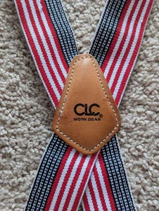 CLC Work Gear Suspenders USA American Flag Patriotic Adjustable Red White Blue - Picture 1 of 5