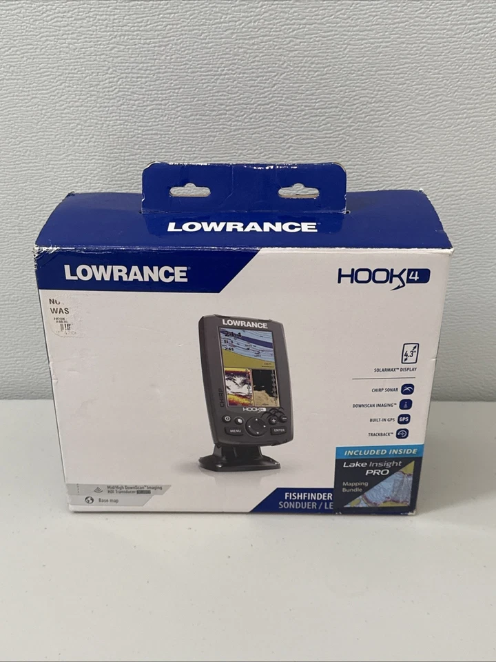 New Lowrance Hook 4 Chirp Fish Finder Kit W/ Transducer - Image 1 of 4