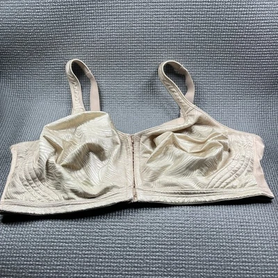 Sujetador inalámbrico Playtex Playtex 18 horas cierre frontal para mujer 44D beige soporte trasero  Foto 1 de 3