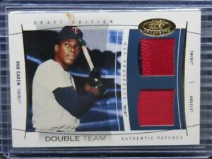 2004 Fleer Hot Prospects Rod Carew Double Team Authentic Patches #50/50 E240