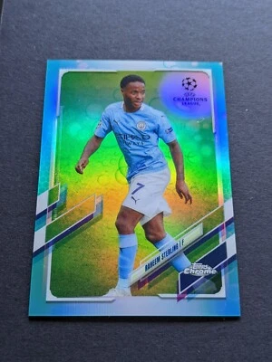 2020-21 Topps Chrome UCL Blue Bubbles Raheem Sterling - Image 1 of 2