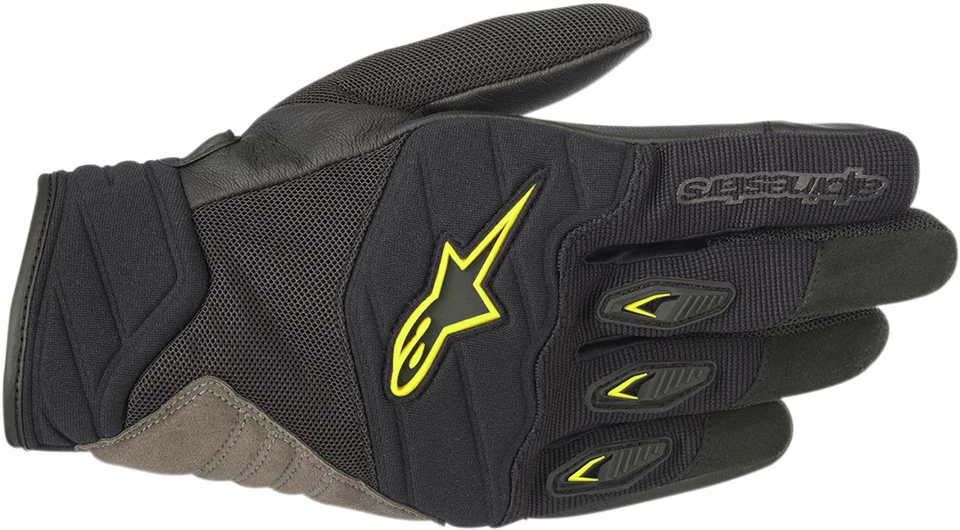Open Box Alpinestars Adult's Shore Motorcycle Gloves Black/Yellow Size 2XL - Image 1 of 1