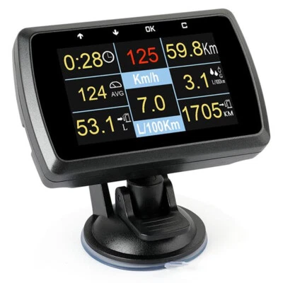 HUD Car Digital OBD OBD2 Gauge Head Up Display Speedometer Fault Code Alarm Temp - Image 1 of 4