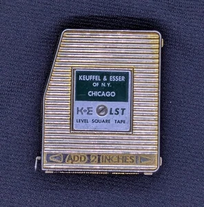 1867-1957 90 Jahre K&E Metall Maßband Keuffel & Esser Wasserwaage 120 Zoll SELTEN - Bild 1 von 6