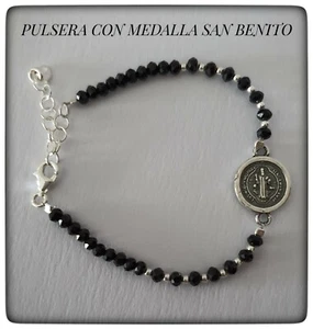  Pulsera San benito Plata de ley 925  silver,benedicti bracelet san benedicti  - Picture 1 of 6
