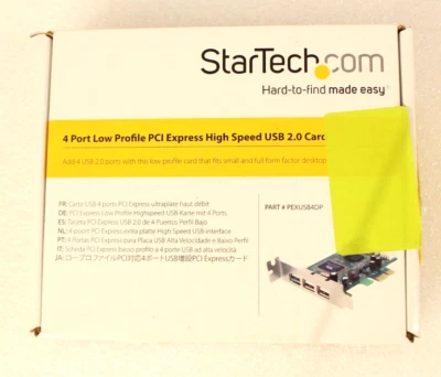 PEXUSB4DP Startech 4 端口低档 PCI EXPRESS 高速度 USB 2.0 卡 — 第 1/4 张图片