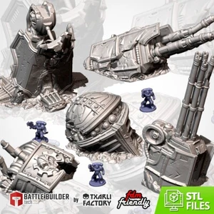 Fallen Titan Mech Terrain Set Grimdark Wargames, OPR - Picture 1 of 4