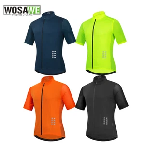 WOSAWE Men's Cycling Jersey Shirts Breathable MTB Bike Anti-Sweat Top Summer - Picture 1 of 17