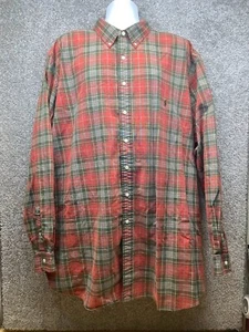 Ralph Lauren Mens 4XLT TALL Button Down Shirt LS Multicolor Red Plaid Big VTG - Picture 1 of 12