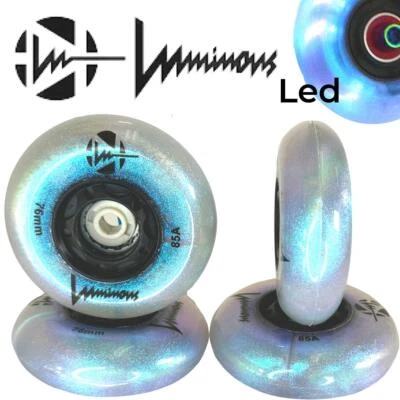 Luminous Rollschuh Wheels Inlinerskates LED Rollen (4Stück) 76mm 85a Black Pearl - Bild 1 von 2