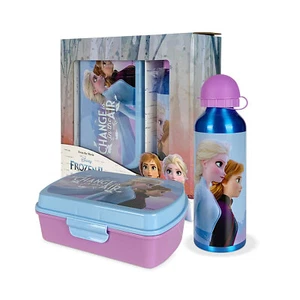 Set pranzo 2 pezzi Disney Frozen Elsa e Anna borraccia 500ml portapranzo 5390 - Picture 1 of 5