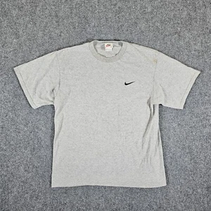 Camiseta Nike Swoosh Essential Vintage Años 90 Hecha en EE. UU. Gris Para Hombre Talla Mediana Defectos - Imagen 1 de 7