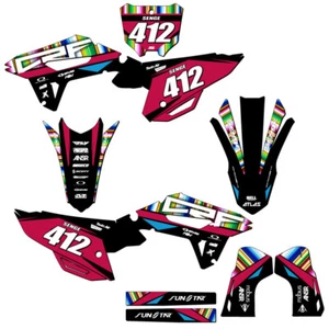 2022-2023 CRF 250 R SERAPE Black Senge Graphics Kit compatible con Honda - Imagen 1 de 10