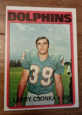 1972 Topps - #140 LARRY CSONKA MIAMI DOLPHINS 🏈 HOF NMT+ - Image 1 of 2