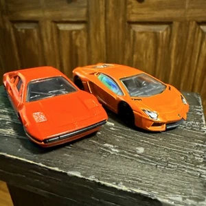 2pc 2011 Mattel Orange Lamborghini Aventador LP 700-4 Toy Car Catalina Matchbox - Picture 1 of 14