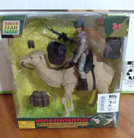 Power Team Elite World Peacekeepers Action Figure Army Desert Military Camel Cover