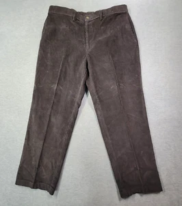 Haggar Corduroy Pants Mens 40x30 Black Khaki Classic American Fit Meas 38x29 NWT - Picture 1 of 11