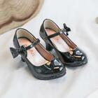 GIRLS CHILDRENS KIDS HIGH HEEL PARTY LEATHER SHOES WEDDING BRIDESMAID SANDALS 