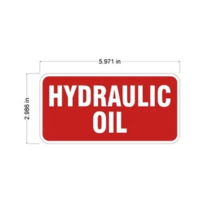 Equipment Maintenance Safety Decal Sticker HYDRAULIC OIL large 6" wide - Picture 1 of 1