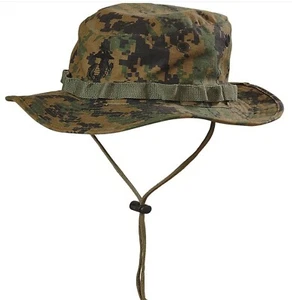 Auténtica cubierta Boonie emitida por USMC MARPAT Woodland, sombrero marino, gorra - Imagen 1 de 8