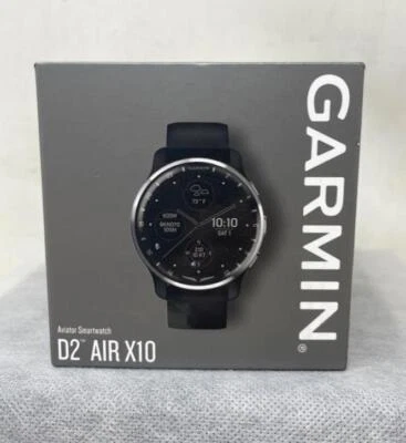 Reloj inteligente Garmin D2 Air X10 pantalla táctil aviador: GPS, clima, llamada/texto, negro Foto 1 de 4