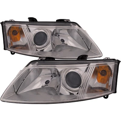 Headlights Set Halogen Left Driver Right Passenger For 2003-2007 Saab 9-3 Sedan - Image 1 of 4