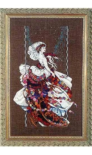 Mirabilia Cross Stitch MD18 Blooming Bride chart,Beads,Linen,Caron kit  - Image 1 of 1