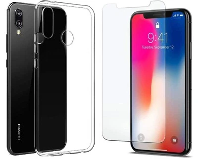 Per HUAWEI P Smart Psmart Plus 2018 Cover Custodia Trasparente più Pellicola Vet - Immagine 1 di 2