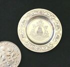 PLAQUE RONDE MINIATURE FRANKLIN ARGENT STERLING ANGLAIS COMME NEUF - B