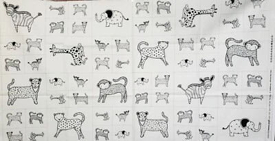 SAVANNAH Moda FABRIC quilting panel monkey leopard Gingiber sew black 48221-21 - Image 1 of 4