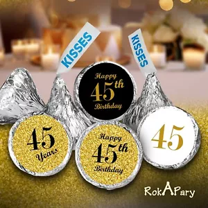 45 pegatinas de besos de cumpleaños, (juego de 324) gotas de chocolate etiquetas pegatinas para - Imagen 1 de 7