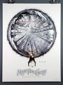 "Mount Hope Cemetery"" Ron Brancato, Spukfriedhof handsigniertes Poster Rochester" - Bild 1 von 1