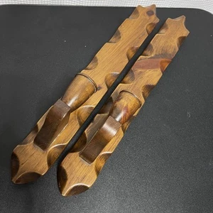Vintage Wandleuchter aus Holz Deko hängend braun Kerzenständer - Bild 1 von 5