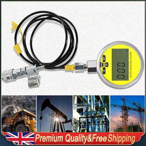 10000PSI Digital Hydraulic Pressure Gauge Test Coupling Kit 1/4 NPT 700BAR/70Mpa - Picture 1 of 9