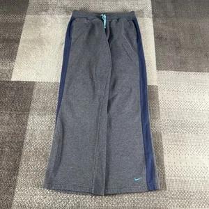 Y2K Baggy Nike Sweatpants Boys Size XL 16 Youth Gray Tag Drawstring Pockets - Picture 1 of 9