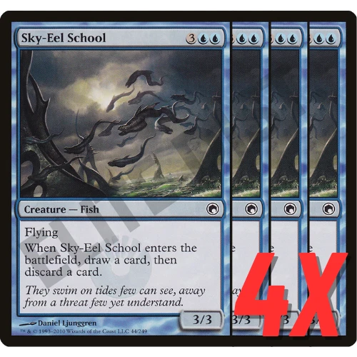 MTG Sky-Eel School (Scars of Mirrodin) 44/249 (NEAR MINT) (4X) - Image 1 of 1