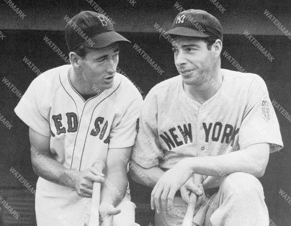 Foto GX573 Joe DiMaggio - Ted Williams Yankees Medias Rojas 8x10 11x14 16x20 Foto 1 de 1