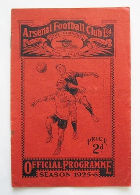 ARSENAL v WEST BROMWICH ALBION 1925/1926 Excellent Condition Football Programme - Image 1 of 4