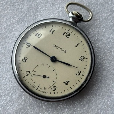1960's molnija molniya open face pocket watch  USSR Soviet - Image 1 of 4