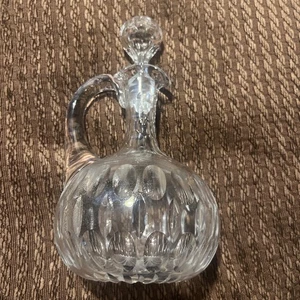 Cut Crystal Oil/Vinegar Cruet 21cms - Vintage - Picture 1 of 4