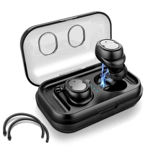 Wireless 5.0 Earbuds, IPX4, Touch Control, Noise Cancelling, 33ft Range - Black - Picture 1 of 1