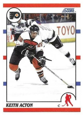 KEITH ACTON 1990-91 SCORE CARD NM-MT CONDITION - Image 1 of 2