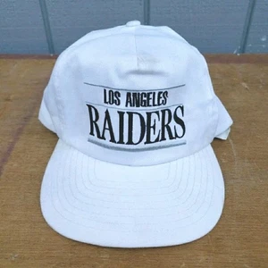Vintage 80's 90's Los Angeles Raiders NFL Hat SnapBack White Annco - Picture 1 of 18