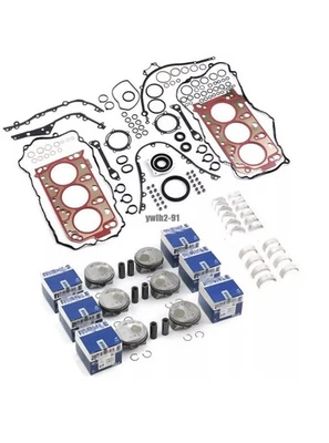 Engine Rebuild Pistons Gaskets Overhaul Kit For Porsche Macan Panamera S 3.0T V6 - Image 1 of 4