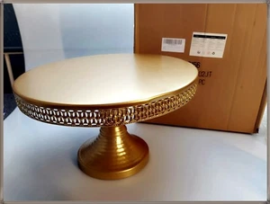 Soporte para pasteles dorado soporte de postre redondo brillante 12 pulgadas/30 cm placa para tartas - Imagen 1 de 3