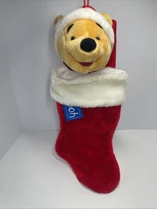 Calza natalizia vintage Winnie The Pooh testa di peluche Babbo Natale’s Best nuova con etichetta - Foto 1 di 6