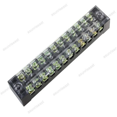 5 × Barrier Terminal Block 15A 600V 12 Pole Position Way TB-1512L for 22-15AWG  - Image 1 of 4